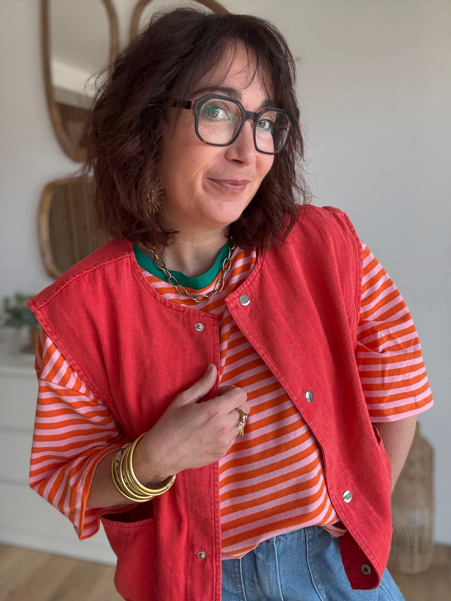 Veste sans Manches LIZZIE orange