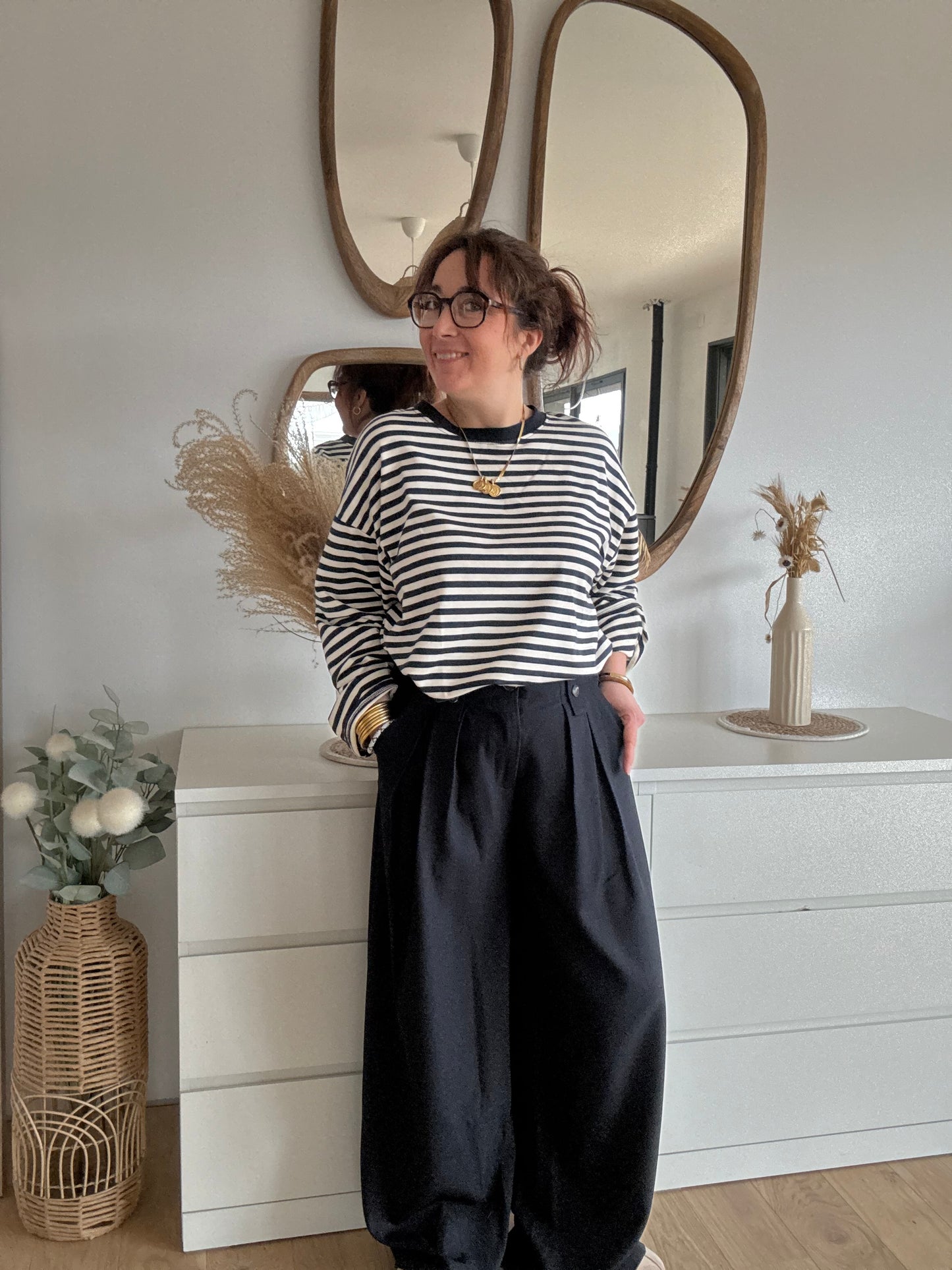 Marinière Gina Marine écru