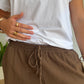 Pantalon palazzo gaze de coton choco