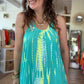 Robe SAMBAIA vert et jaune fluo