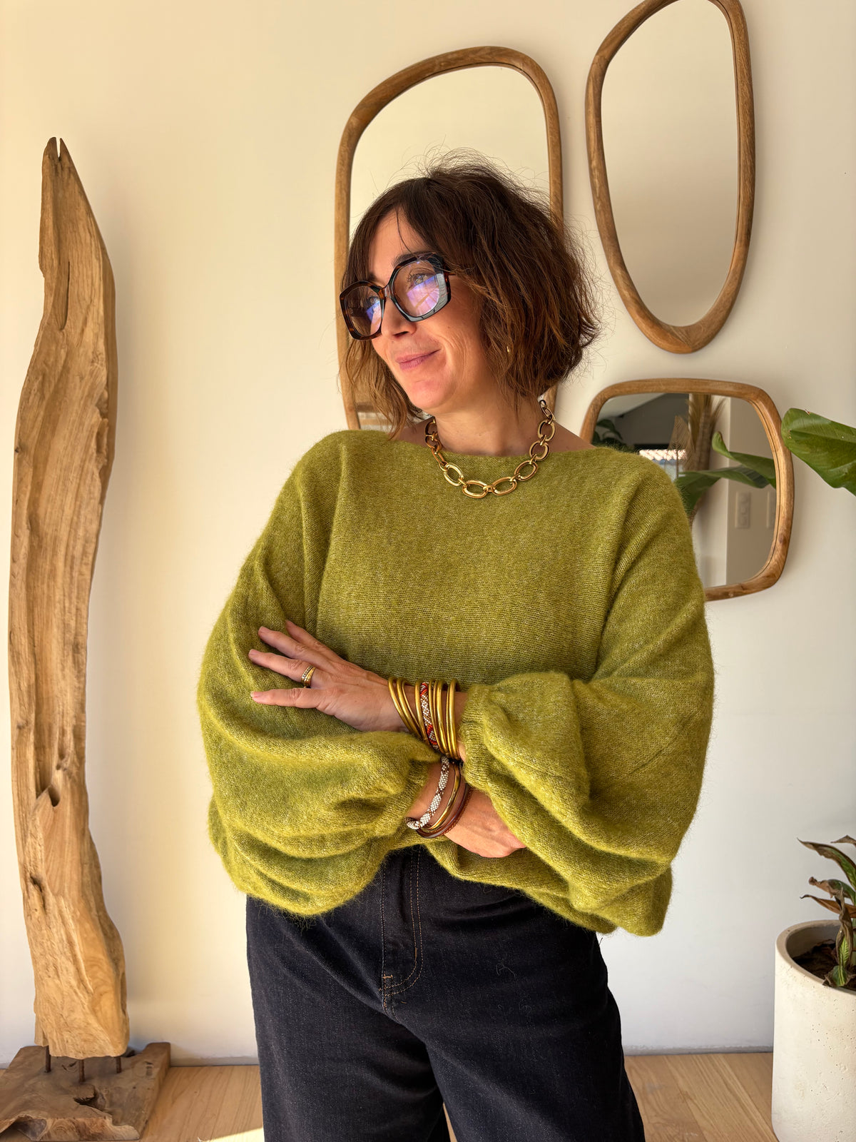 Pull Oliver vert olive