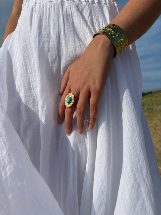 Bague Turquoise ovale