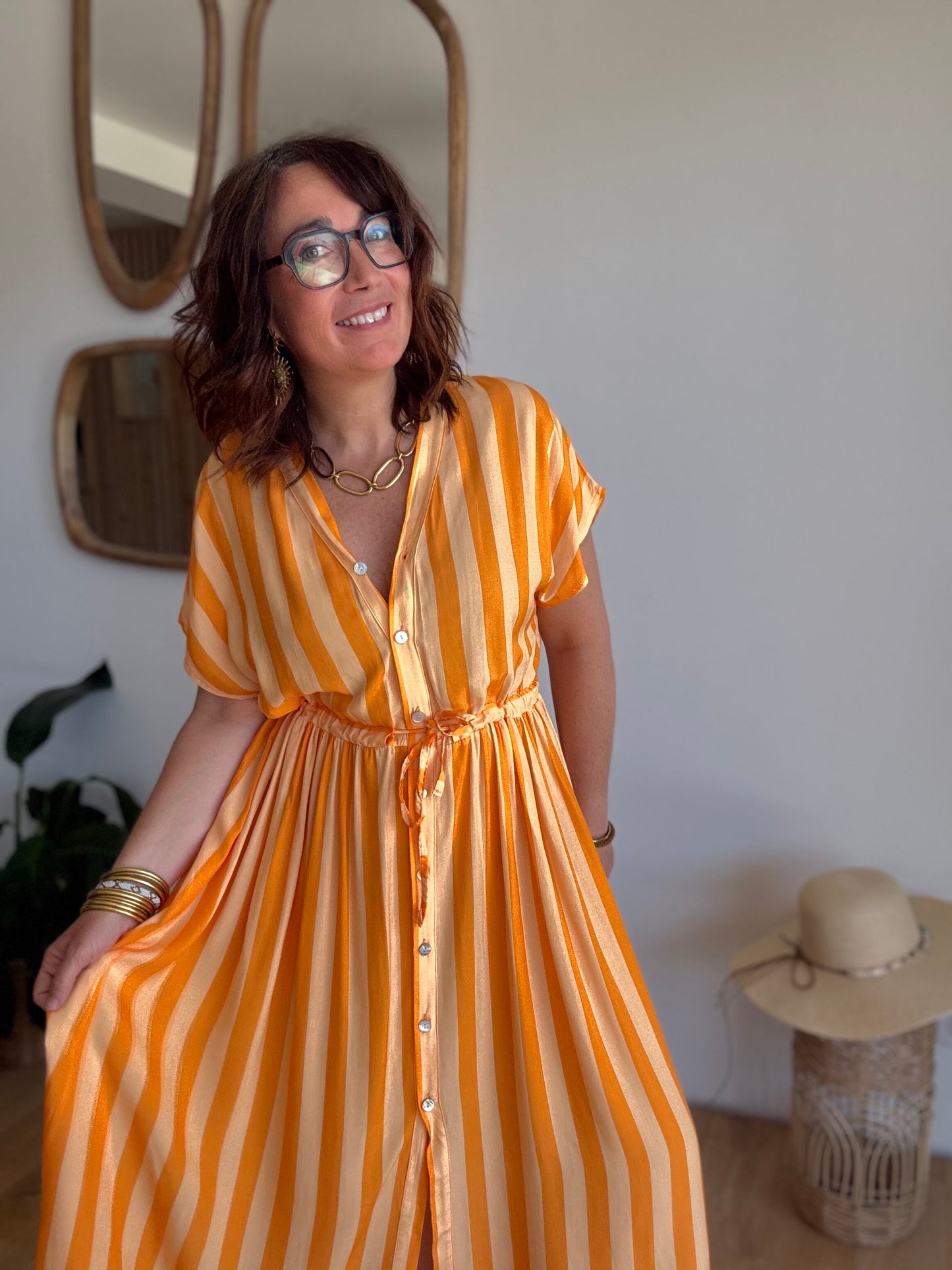Robe rayures sunset