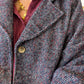 Veste tweed Charlie Marine chiné Bordeaux