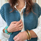 Gilet sans manches cow girl bleu