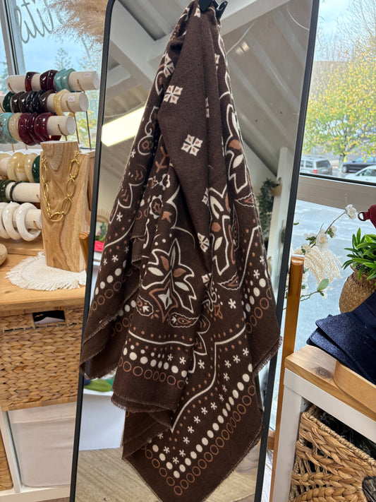 Foulard Bandana Chocolat