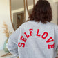 Sweat self Love gris / rouge