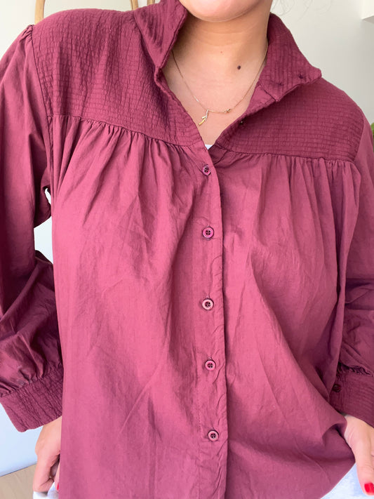 Chemise Jasmina Bordeaux
