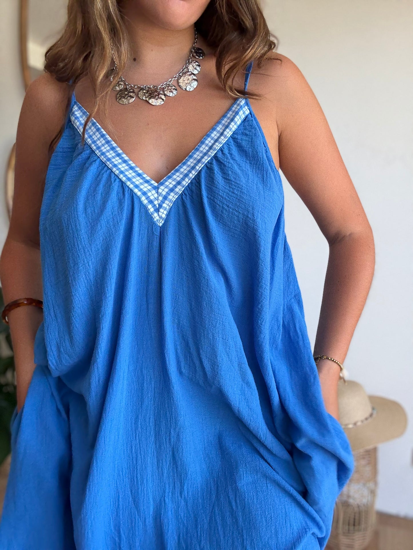 Robe playa bleu