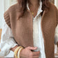 Gilet sans manches cow girl camel