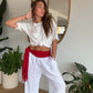 Pantalon gaze de coton blanc ❤️🤍
