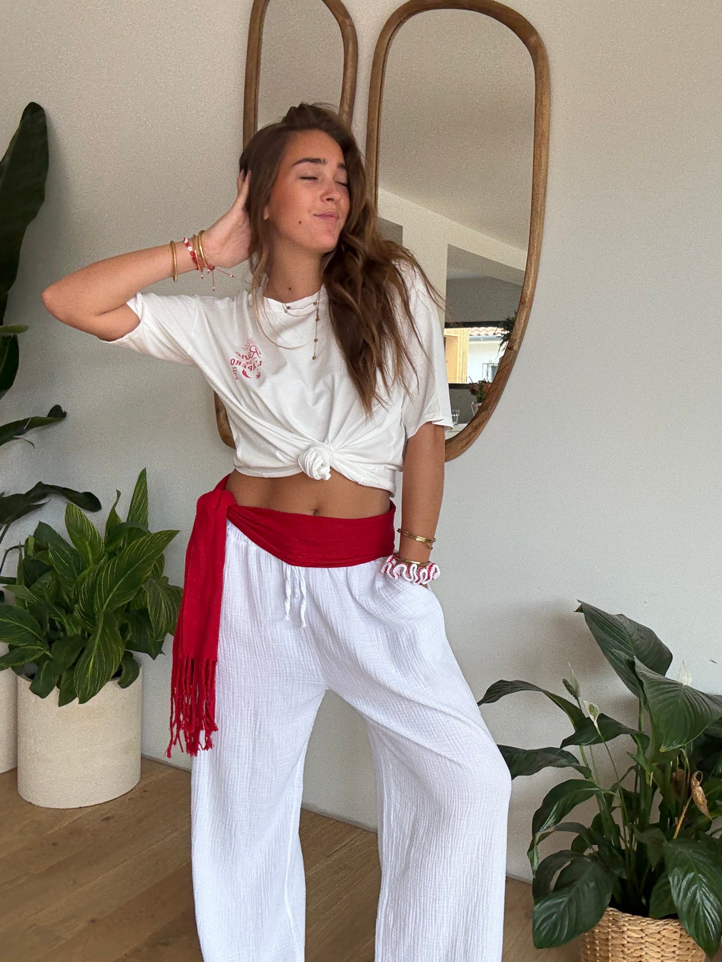 Pantalon gaze de coton blanc ❤️🤍