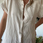 Robe chemise Gaze de Coton Beige