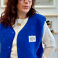 Veste Teddy bleu roi
