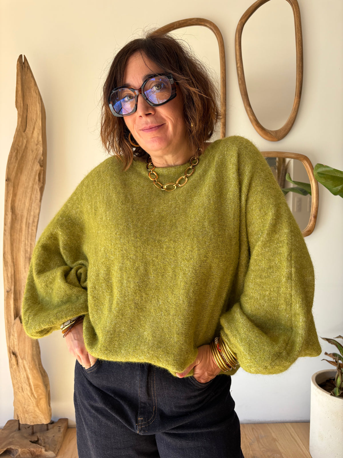 Pull Oliver vert olive