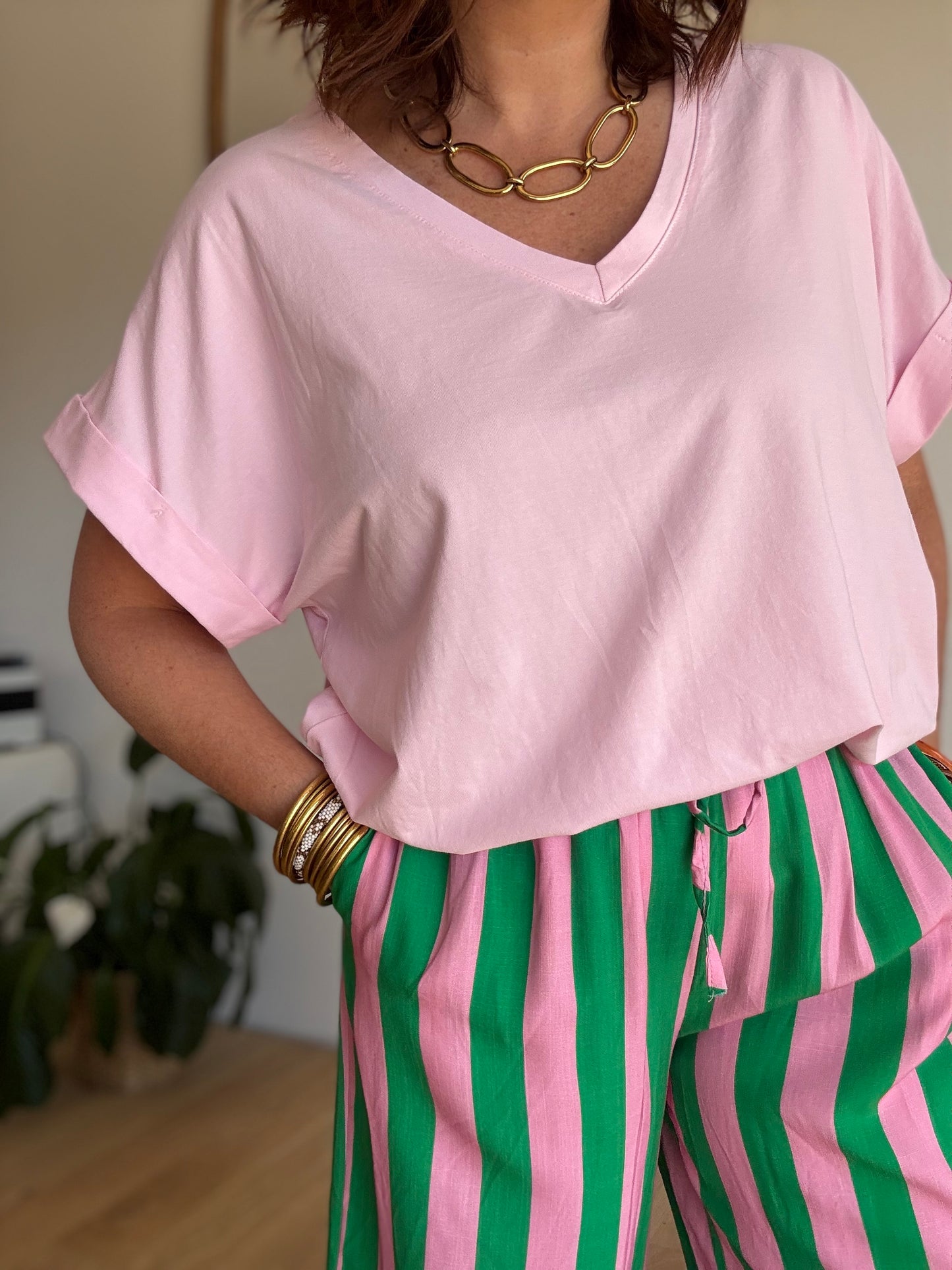 Tee shirt rose baby Maxi