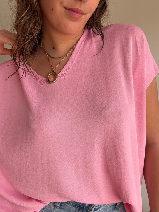 Pull très fin rose 🌸