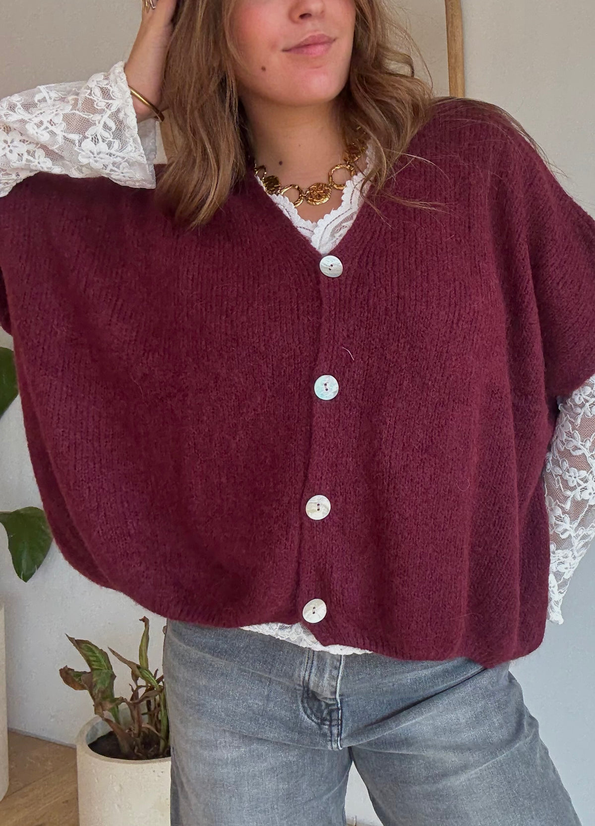 Gilet Eliott Bordeaux