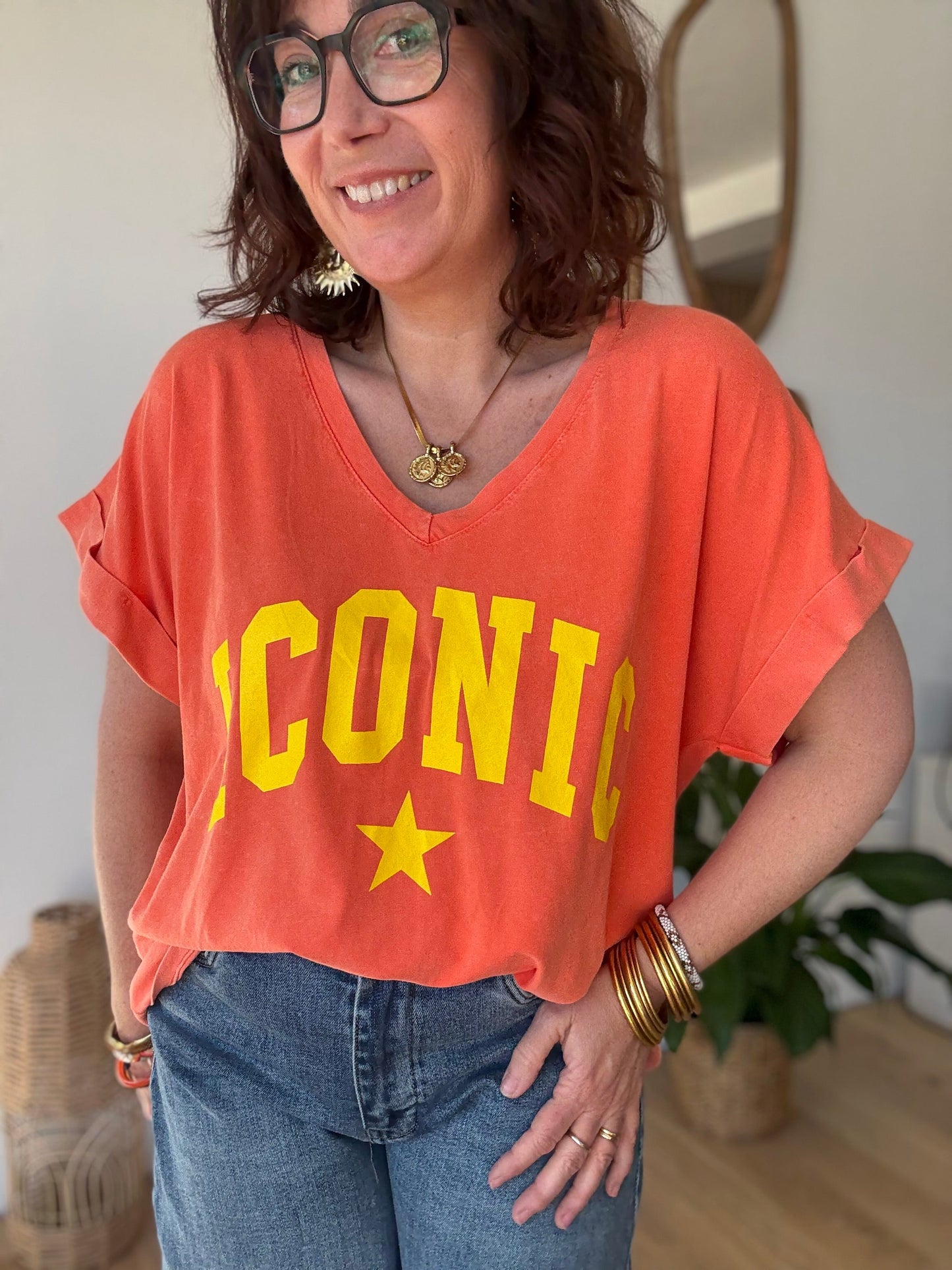 Tee shirt Iconic corail