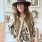 Veste sherpa kaki