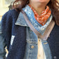 Foulard bandana bleu rouille