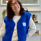 Veste Teddy bleu roi
