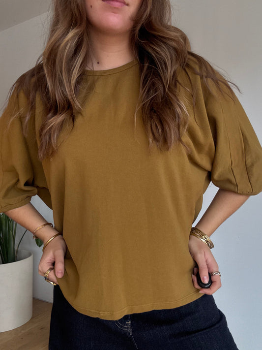 Sweat celeste Mustard vintage