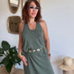 Robe débardeur kaki