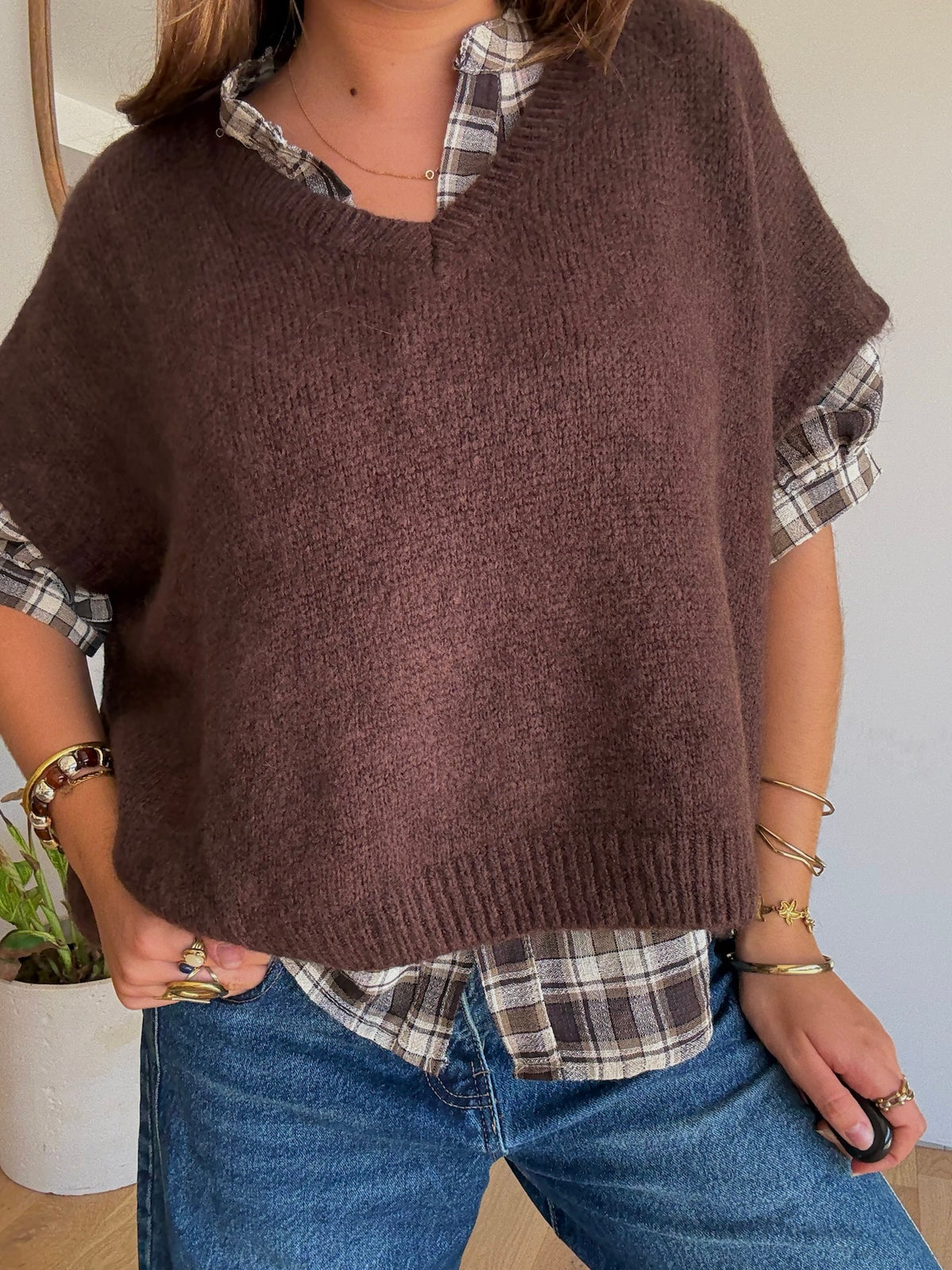 Pull Gina chocolat