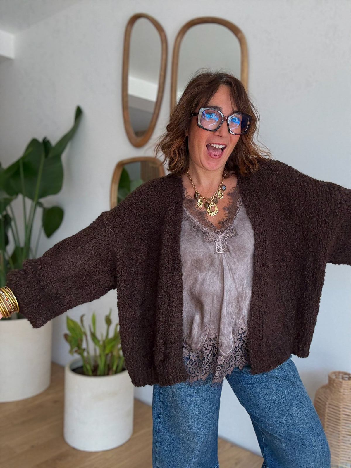 Gilet Doudou étoile choco