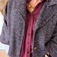 Veste tweed Charlie Marine chiné Bordeaux