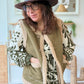 Veste sherpa kaki