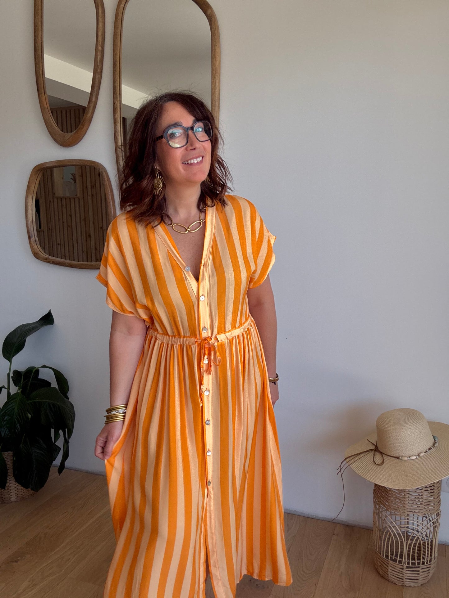 Robe rayures sunset