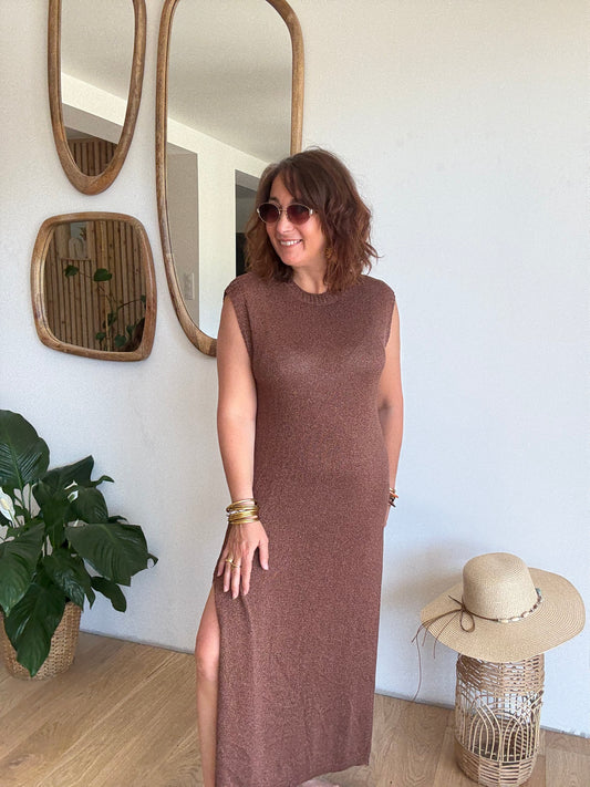 Robe Glow choco doré