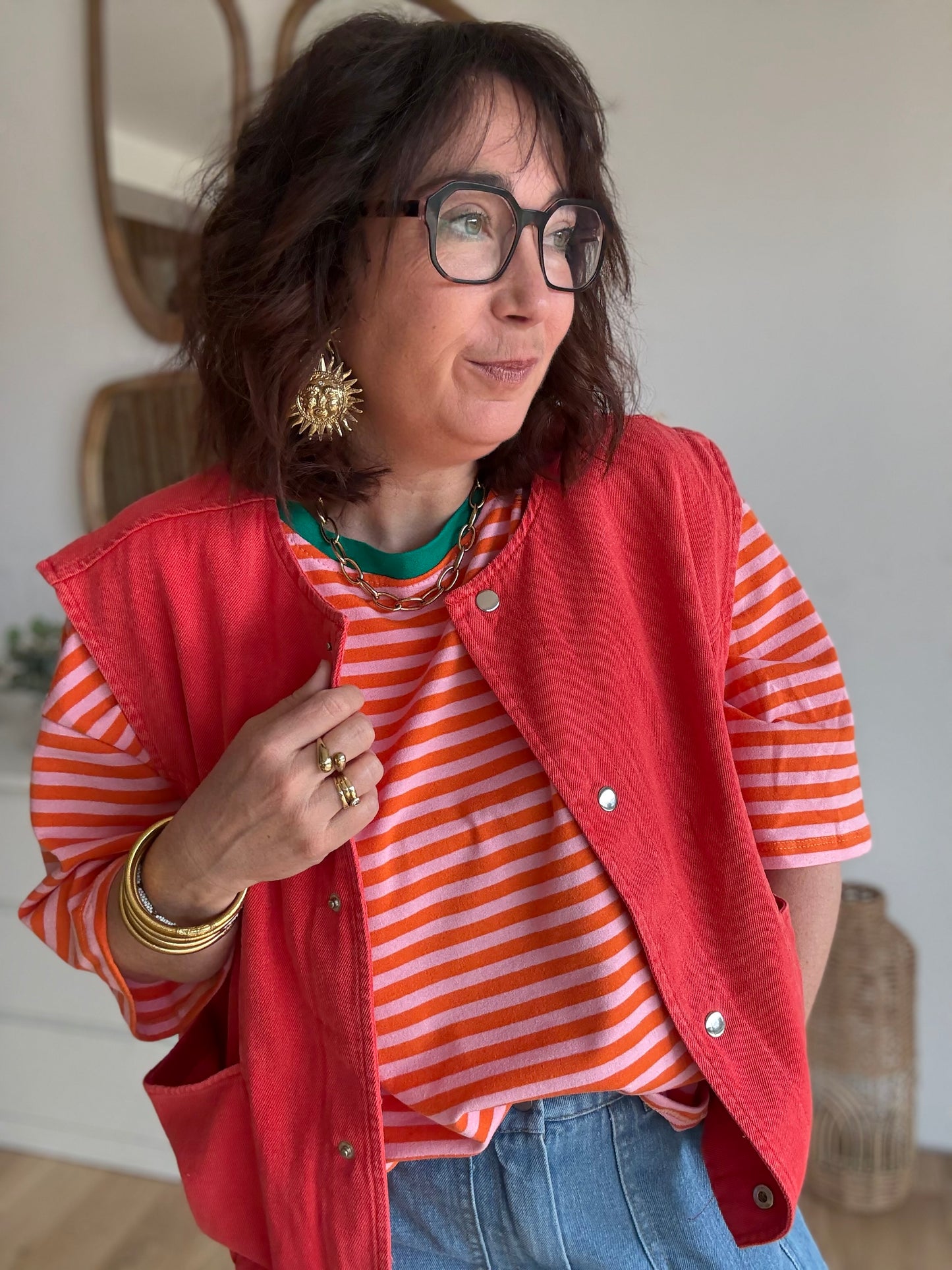 Veste sans Manches LIZZIE orange