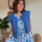 Veste matelassé bleu roi