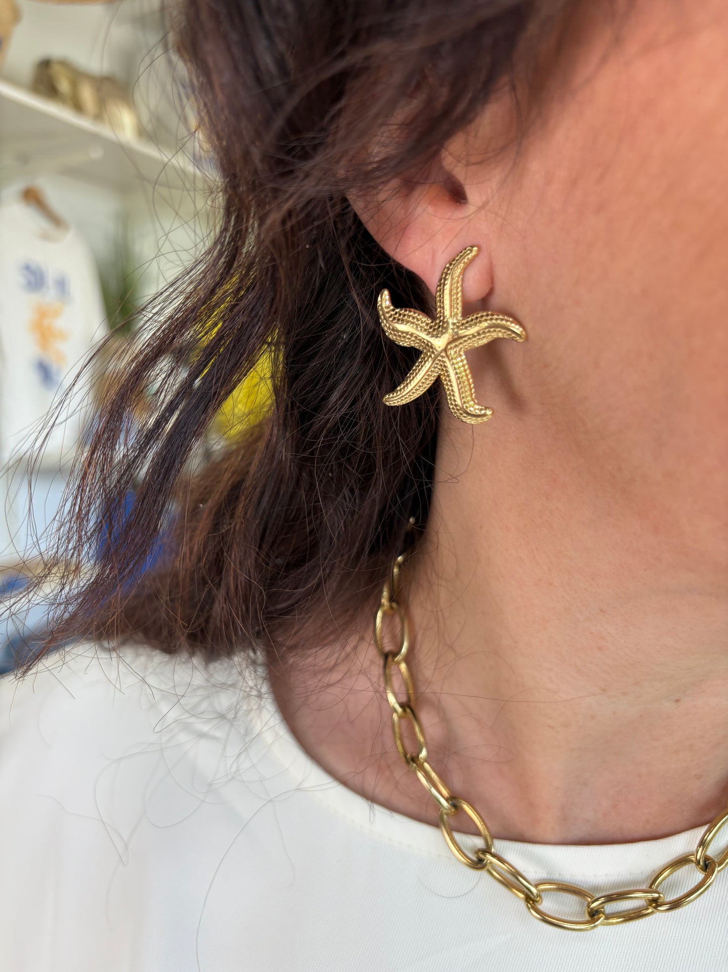 Boucles d’oreilles étoiles de mer – Acier inoxydable