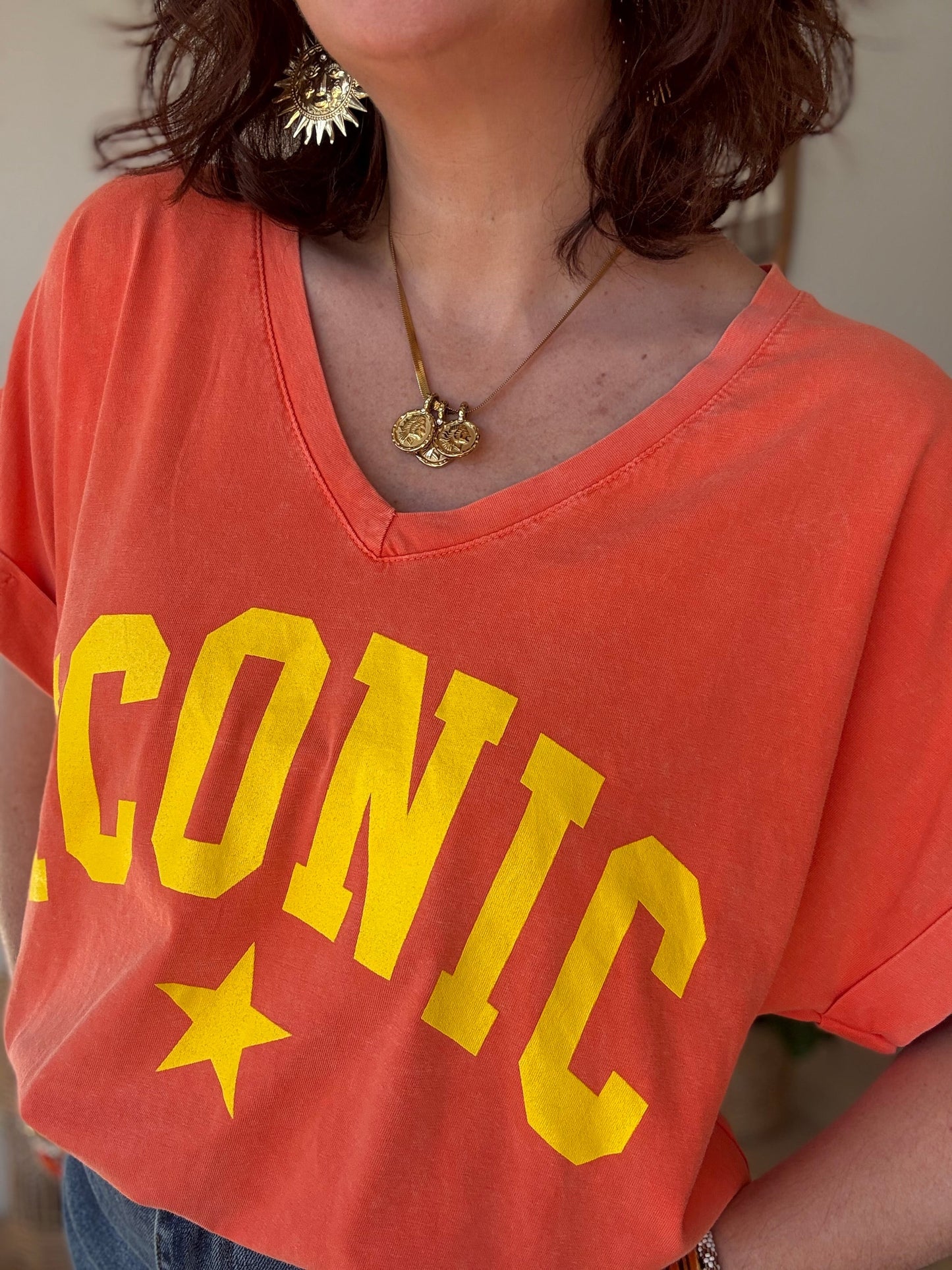 Tee shirt Iconic corail