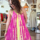 Robe SAMBAIA Fuchsia jaune fluo