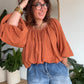 Blouse Bohème Brique