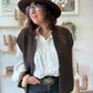 Gilet sans manches cow girl chocolat