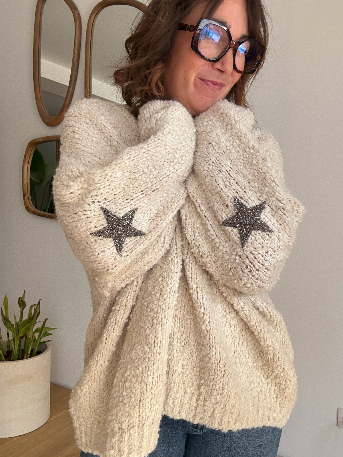 Gilet Doudou étoile écru