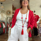Chemise Gaze de coton Baiona rouge