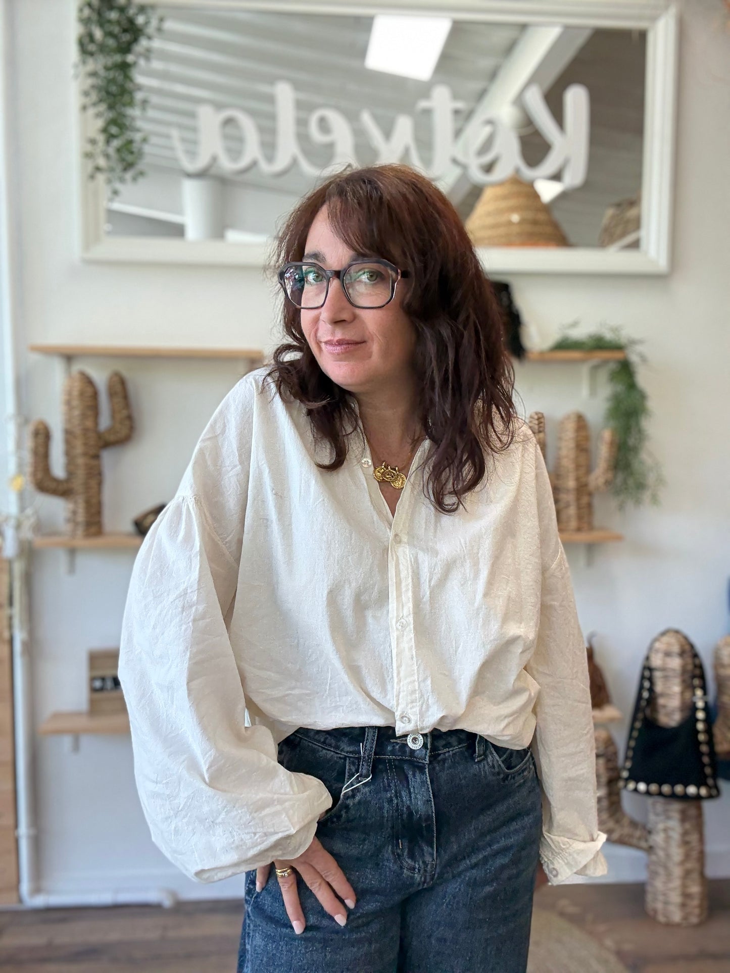 Chemisier Ava coton écru