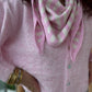Foulard écharpe triangle Bonny rose et écru