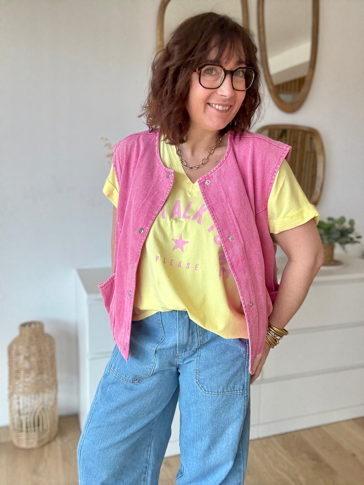 TEE-SHIRT DON’T TALK TO ME YELLOW SUN