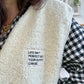 Veste Teddy Écru