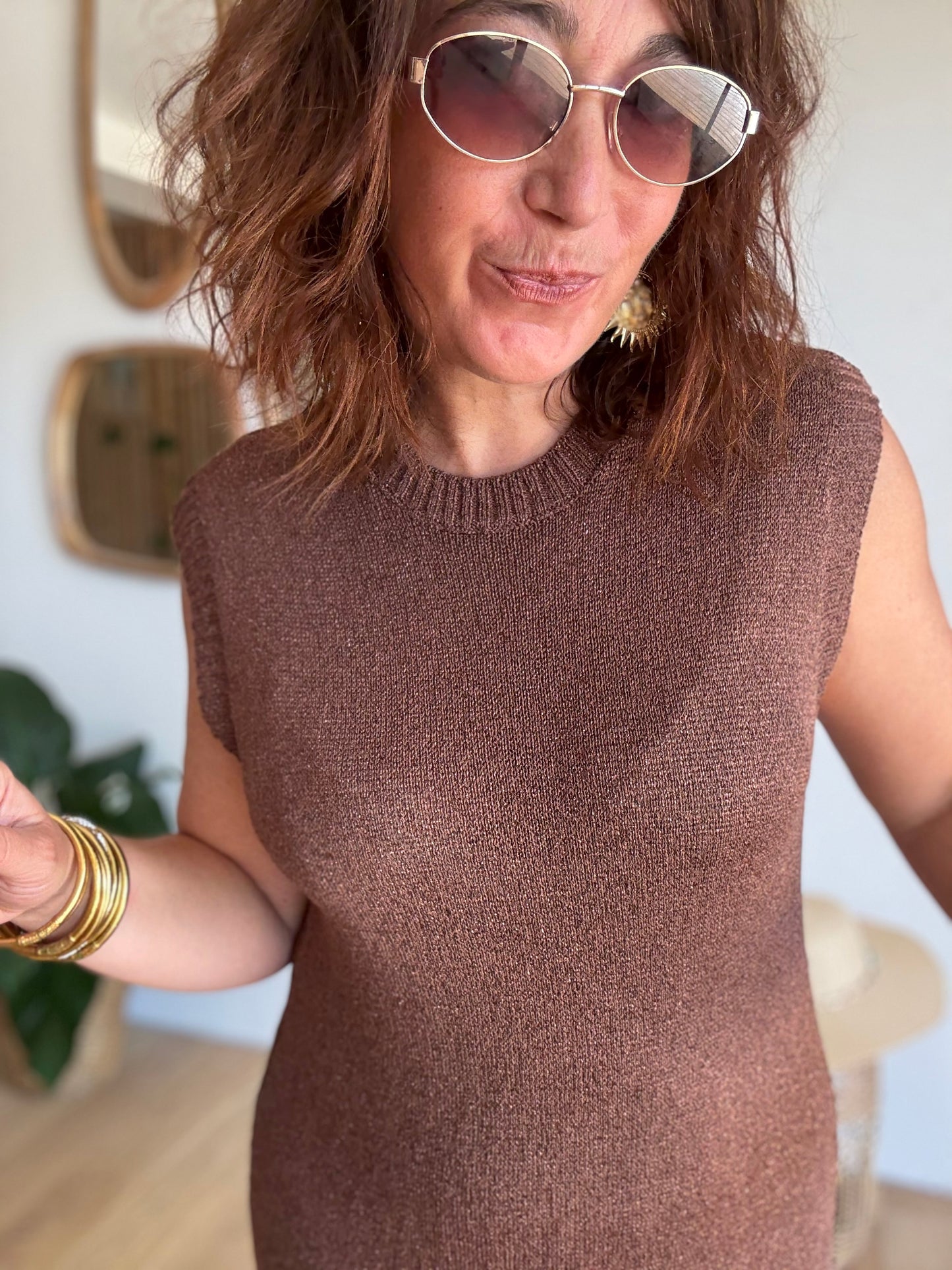 Robe Glow choco doré