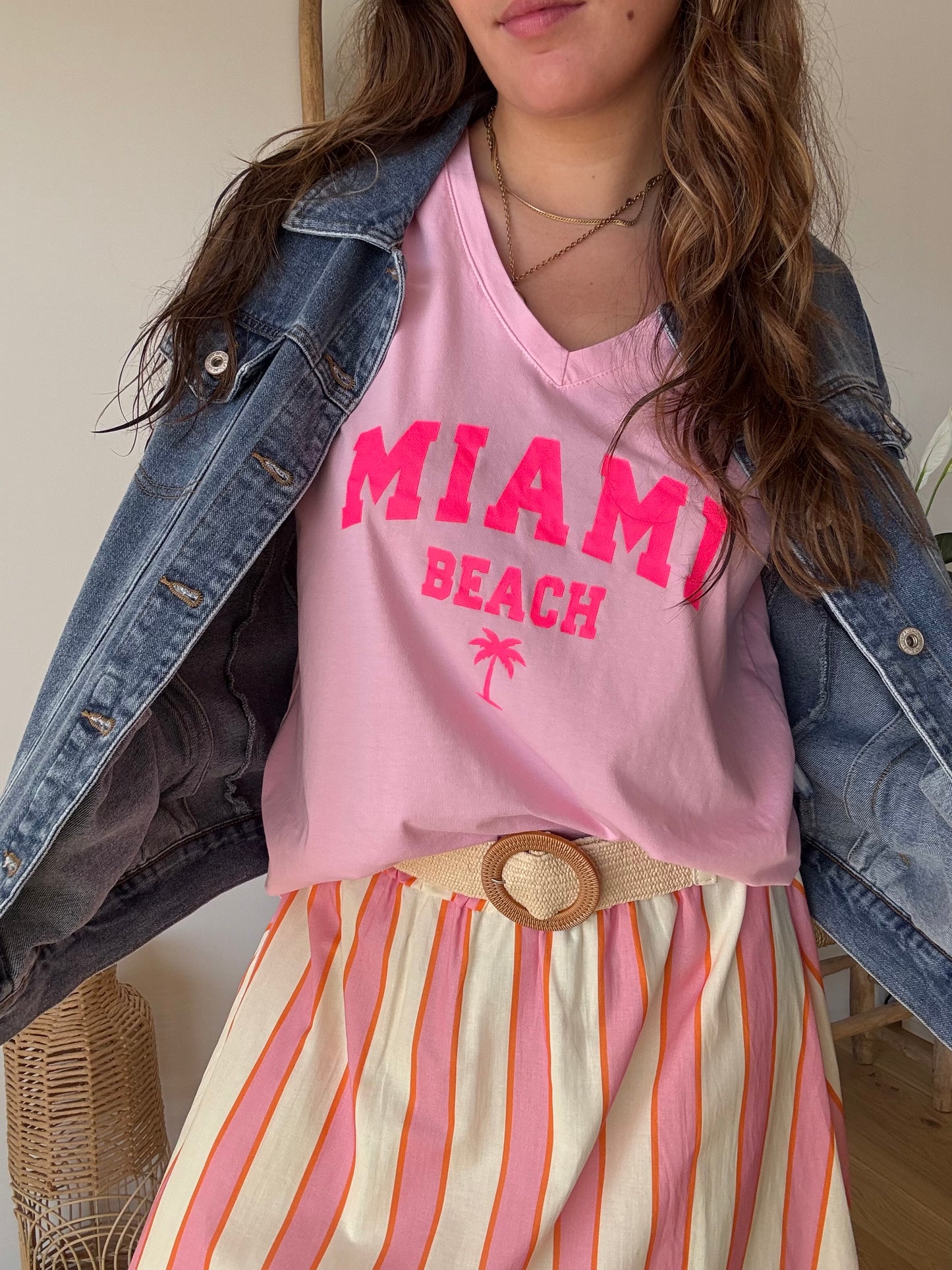 Tee shirt Miami beach rose 💓🌴
