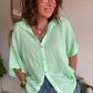 Chemise Gaze de Coton Vert Menthe